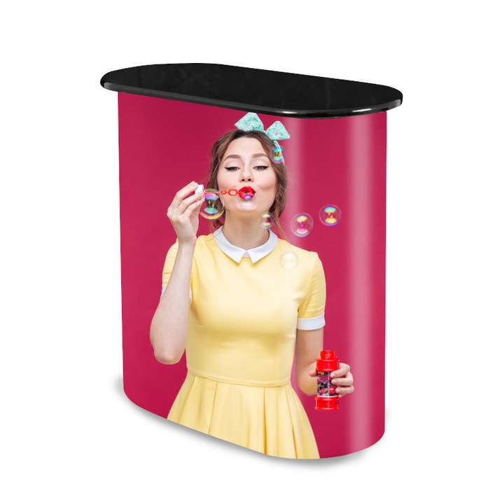 Stand de afisare, pop-up, 2x1, Negru