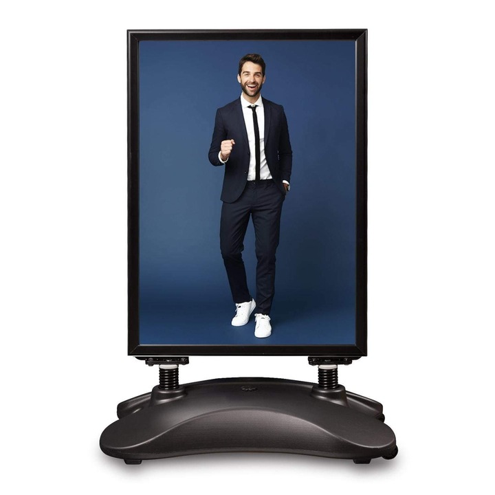 Sistem de afisare, fata-verso, A1, pe baza de apa, Negru