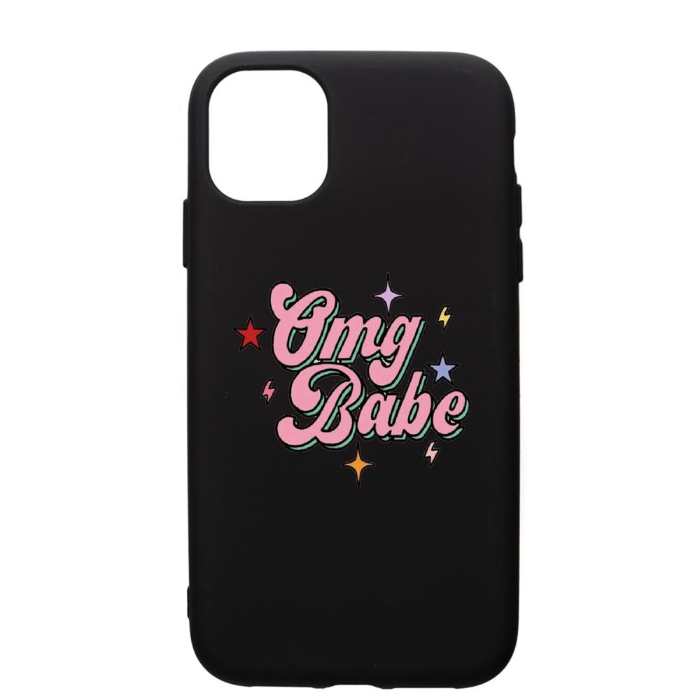 Husa de protectie Apple iPhone 11 Pro Max, OMG Babe, silicon, cu interiorul din material textil, protectie camera, PB487