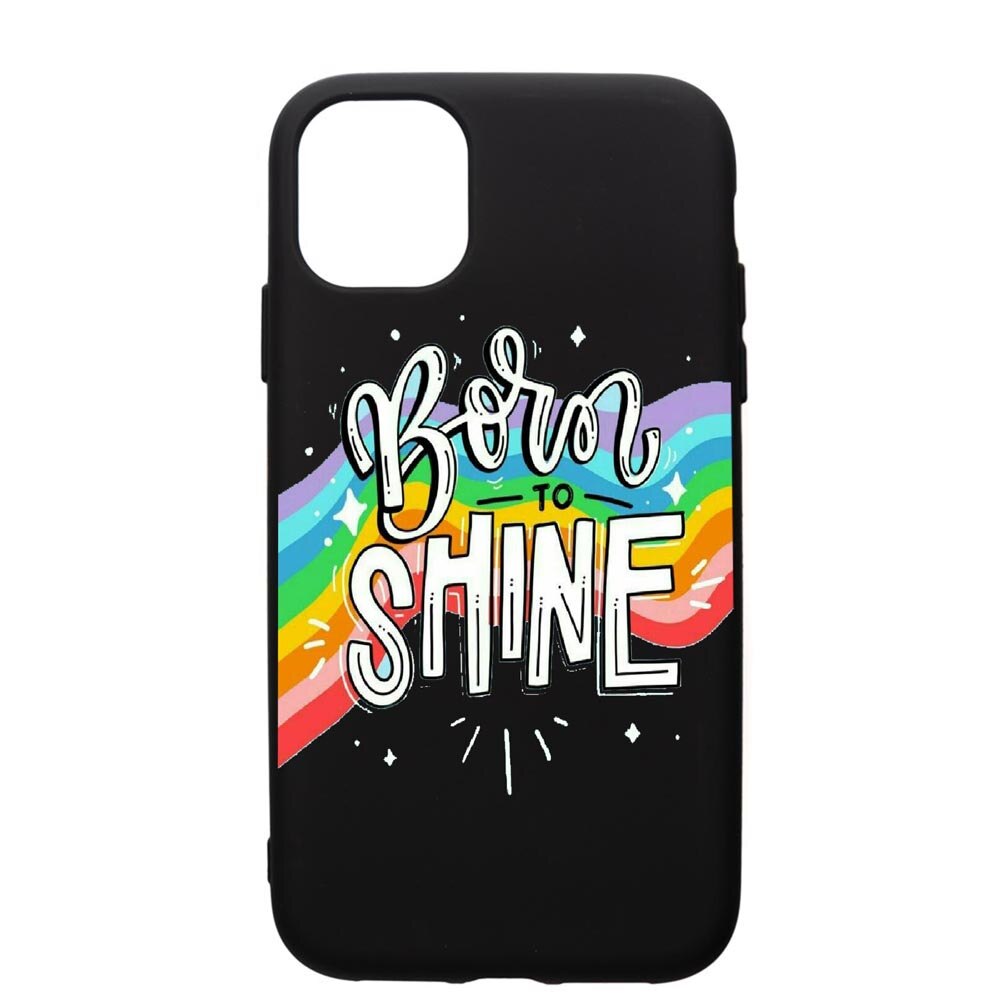 Husa de protectie Apple iPhone 12 Pro, Born To Shine, silicon, cu interiorul din material textil, protectie camera, PB489