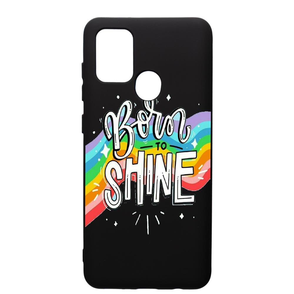Husa de protectie Samsung Galaxy A21, Born To Shine, silicon, cu interiorul din material textil, protectie camera, PB489