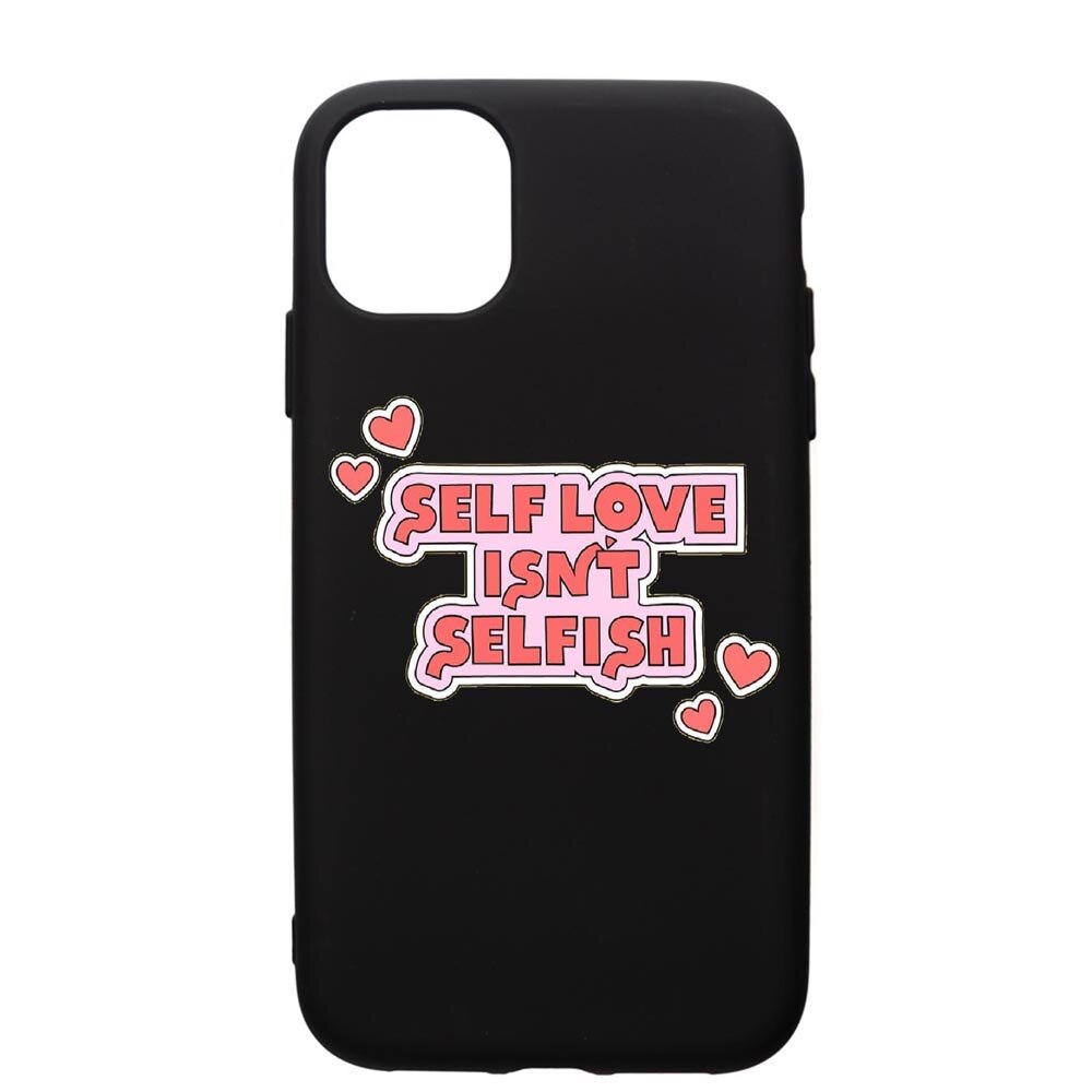 Husa de protectie Apple iPhone 12 Pro, Self Love, silicon, cu interiorul din material textil, protectie camera, PB493