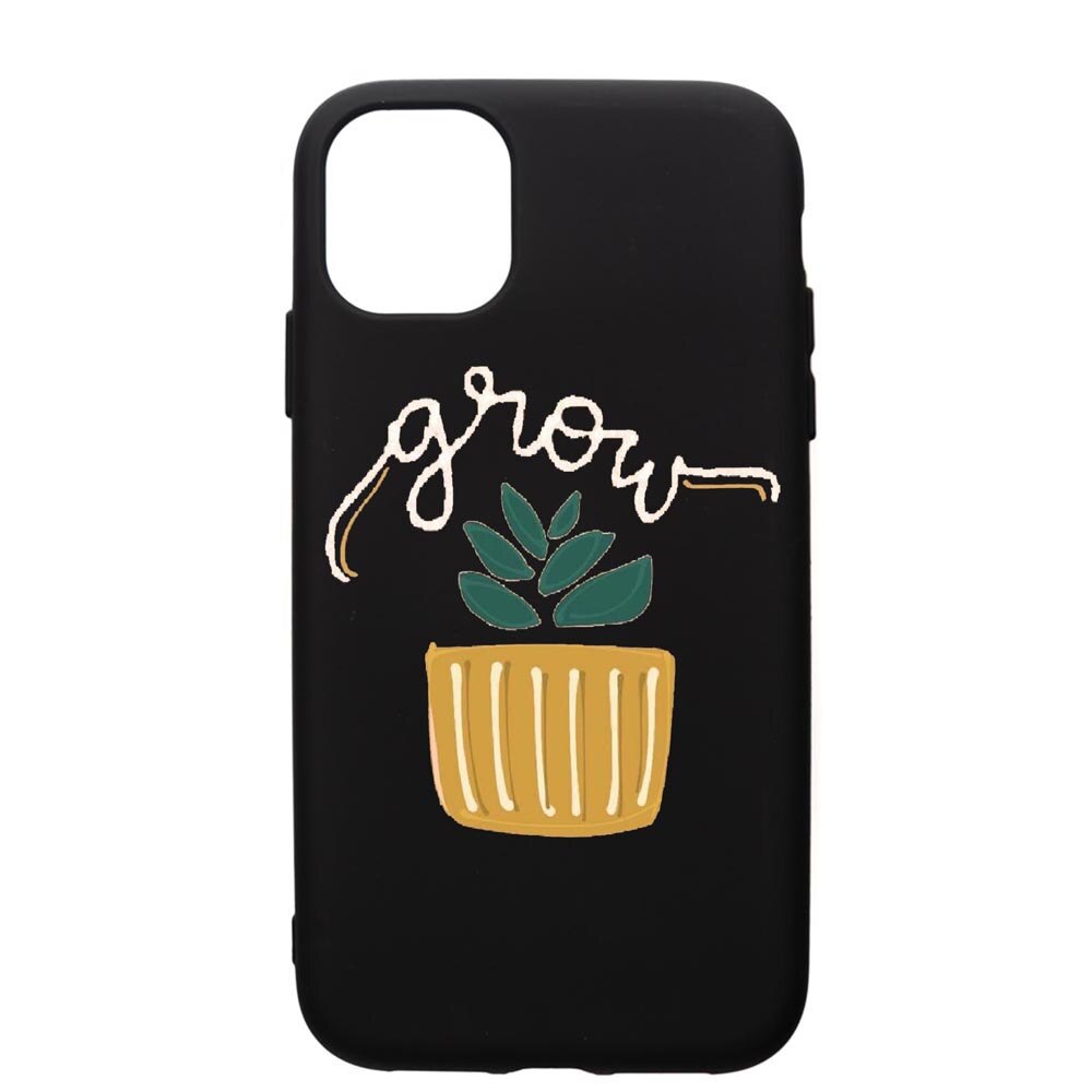 Husa de protectie Apple iPhone 12, Grow, silicon, cu interiorul din material textil, protectie camera, PB490