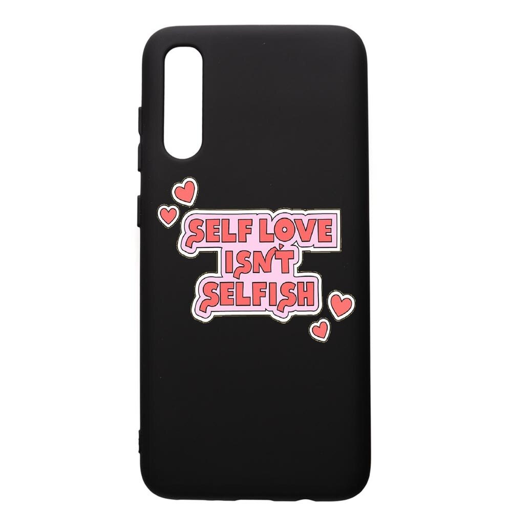 Husa de protectie Samsung Galaxy A50, Self Love, silicon, cu interiorul din material textil, protectie camera, PB493