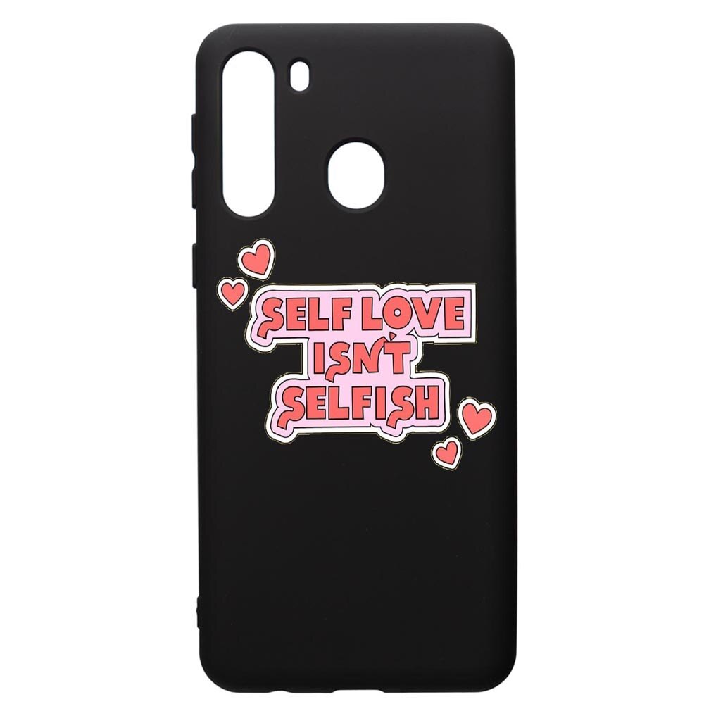 Husa de protectie Samsung Galaxy A21S, Self Love, silicon, cu interiorul din material textil, protectie camera, PB493