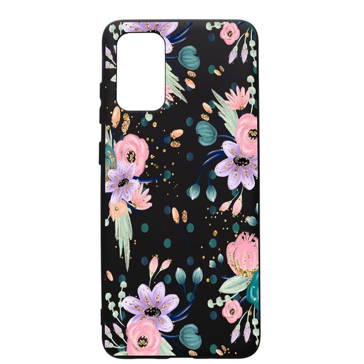 Husa Silicon, Compatibila cu Samsung Galaxy A71, Sping Flowers, silicon, cu interiorul din material textil, protectie camera, PB495