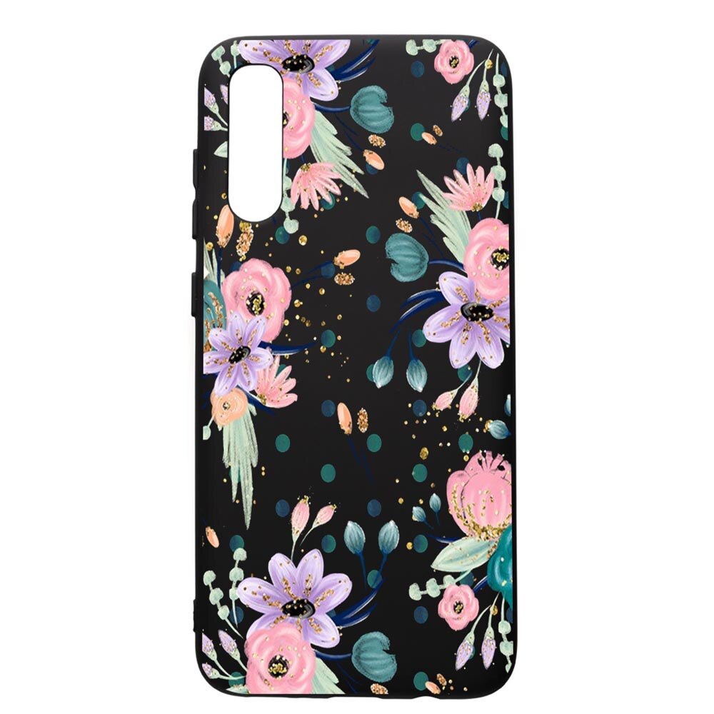 Husa de protectie Samsung Galaxy A50, Sping Flowers, silicon, cu interiorul din material textil, protectie camera, PB495