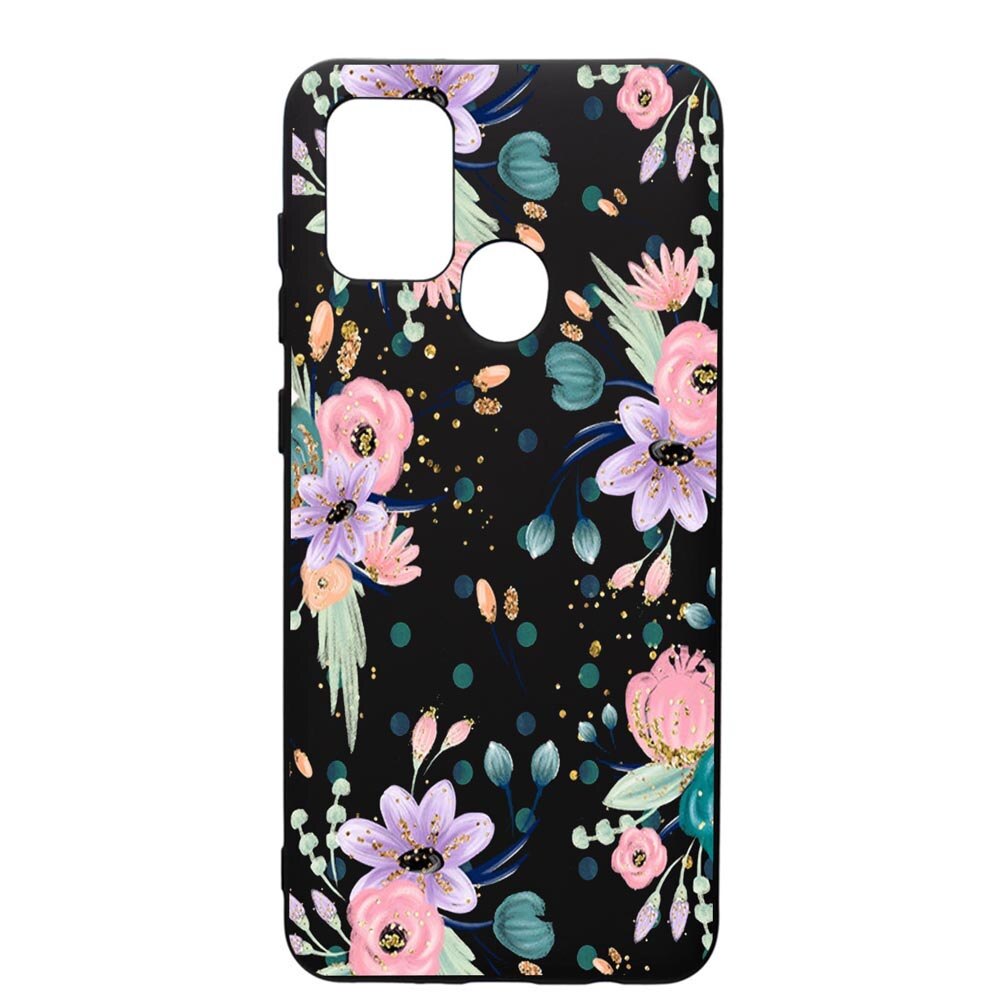 Husa de protectie Samsung Galaxy A21, Sping Flowers, silicon, cu interiorul din material textil, protectie camera, PB495