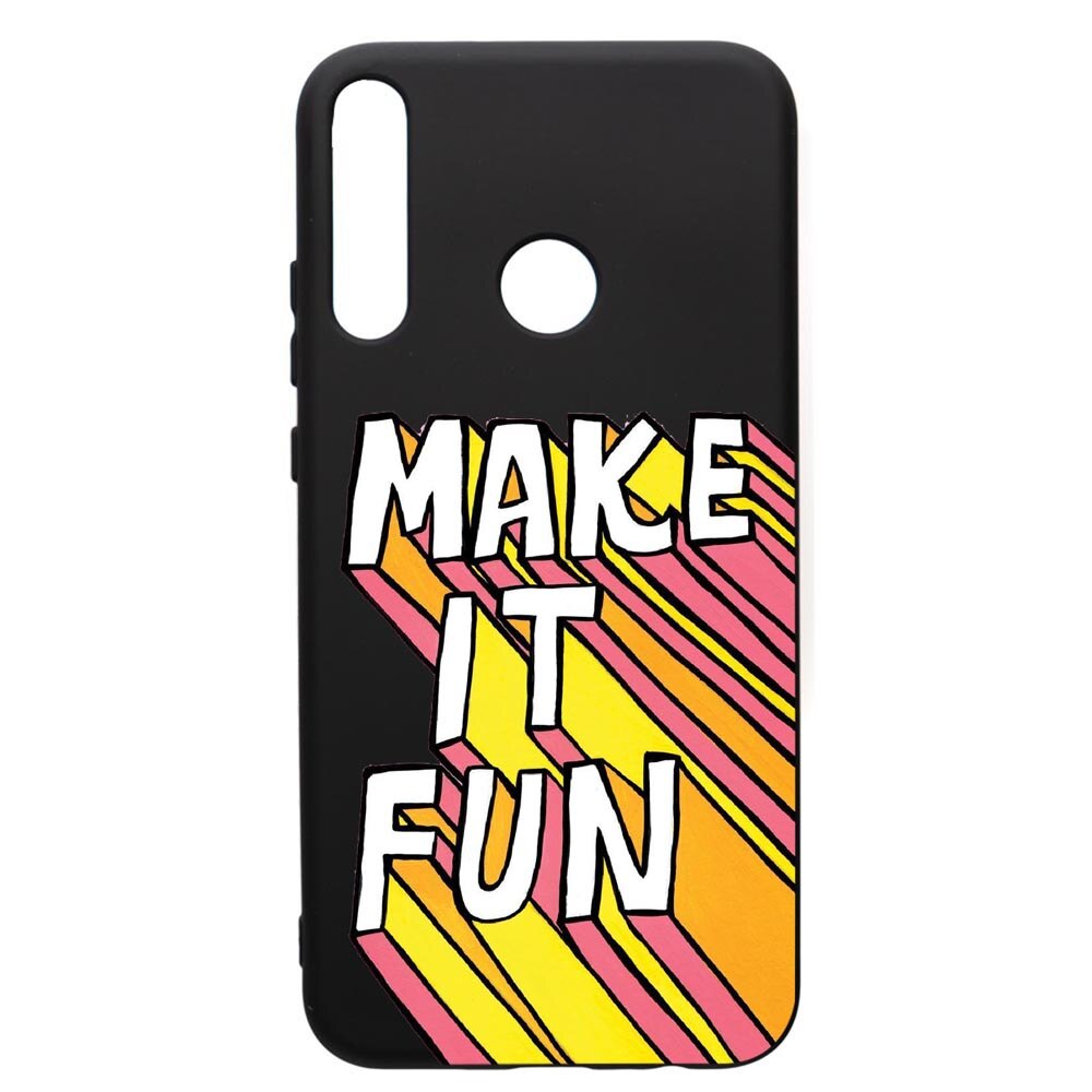 Husa de protectie Huawei P40 Lite E / Y7p, Make It Fun, silicon, cu interiorul din material textil, protectie camera, PB494