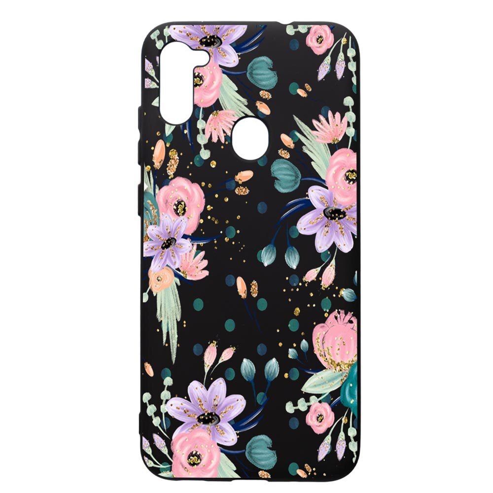 Husa de protectie Samsung Galaxy A11, Sping Flowers, silicon, cu interiorul din material textil, protectie camera, PB495