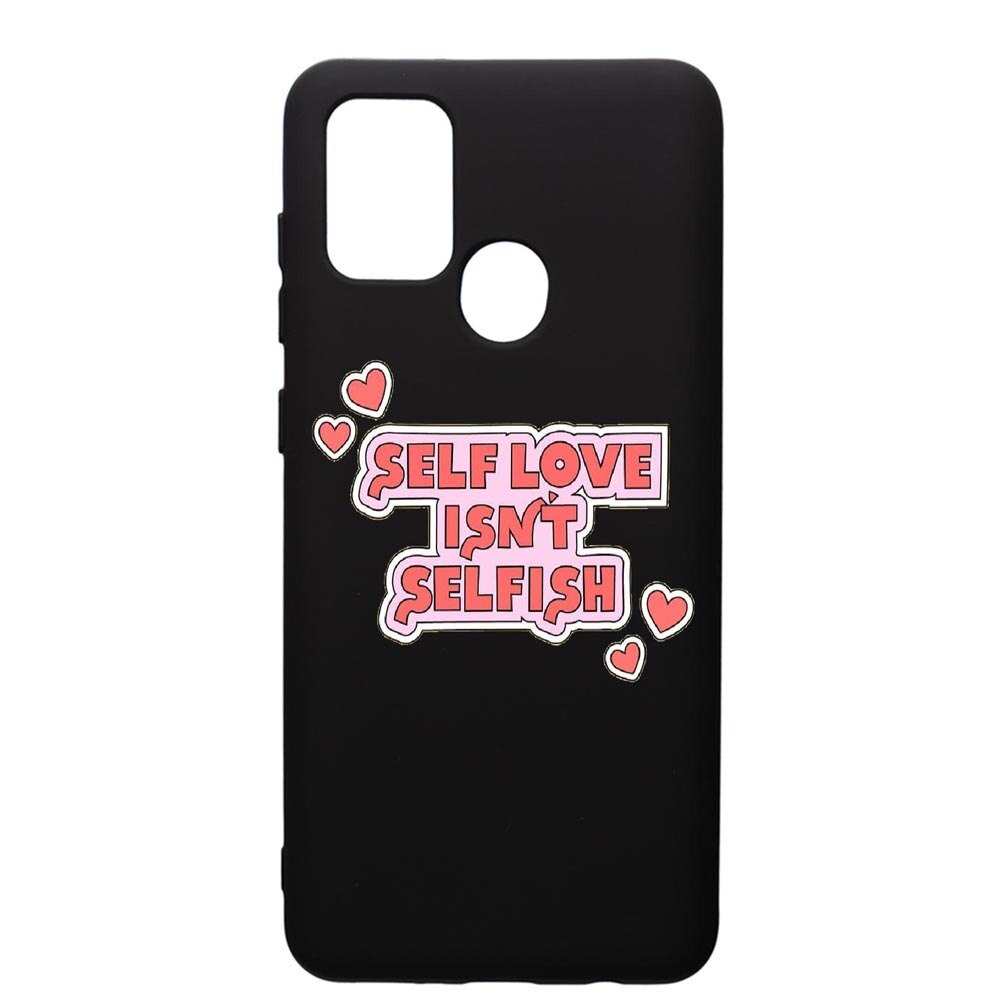 Husa de protectie Samsung Galaxy A21, Self Love, silicon, cu interiorul din material textil, protectie camera, PB493