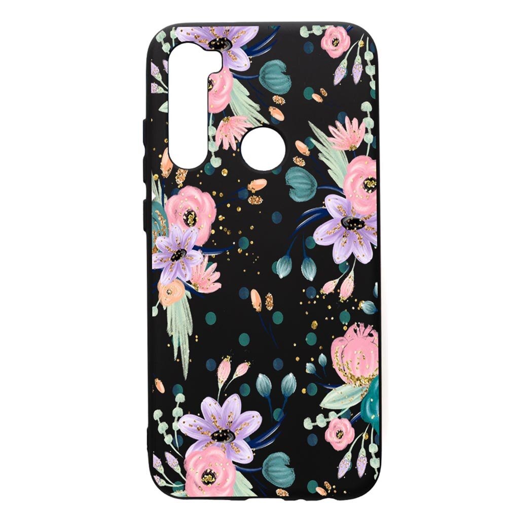 Husa de protectie Xiaomi Redmi Note 8, Sping Flowers, silicon, cu interiorul din material textil, protectie camera, PB495