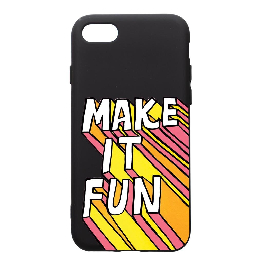 Husa de protectie Apple iPhone SE 2 / iPhone 8 / iPhone 7, Make It Fun, silicon, cu interiorul din material textil, protectie camera, PB494