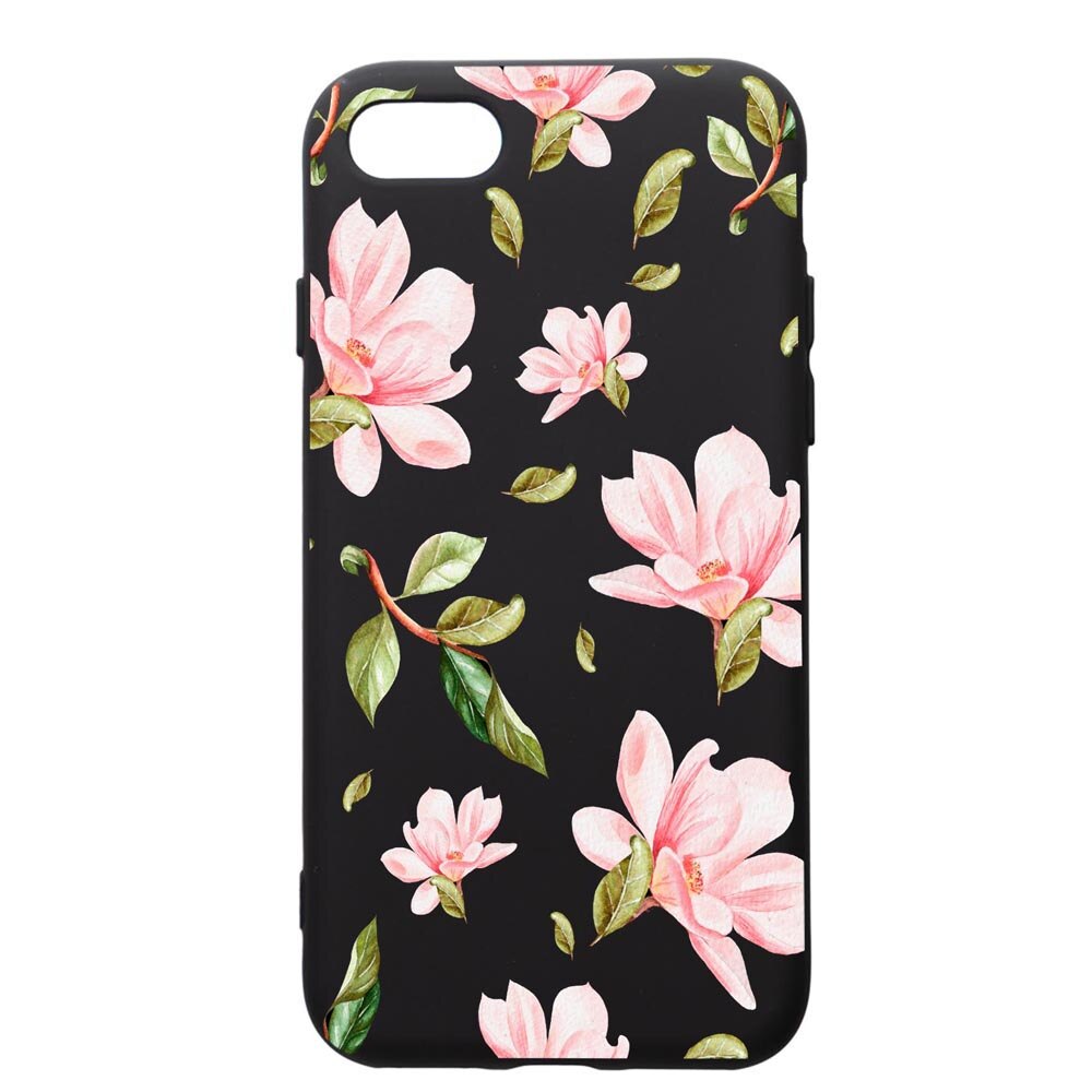 Husa de protectie Apple iPhone SE 2 / iPhone 8 / iPhone 7, Sping Flowers, silicon, cu interiorul din material textil, protectie camera, PB496