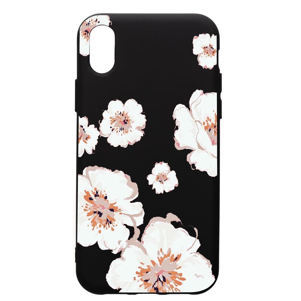 Husa de protectie Samsung Galaxy A01, Tropical Flowers Pastel, silicon, cu interiorul din material textil, protectie camera, PB499