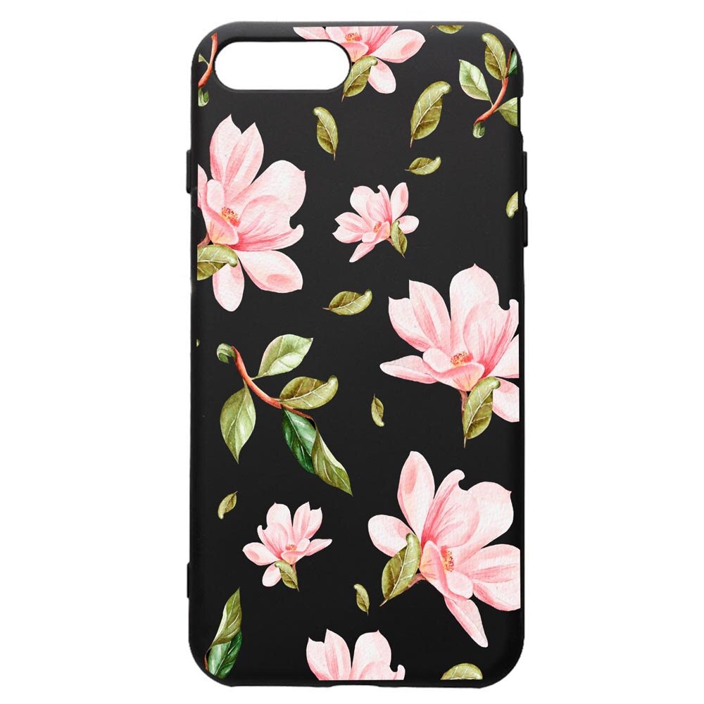 Husa de protectie Apple iPhone 8 Plus / iPhone 7 Plus, Sping Flowers, silicon, cu interiorul din material textil, protectie camera, PB496