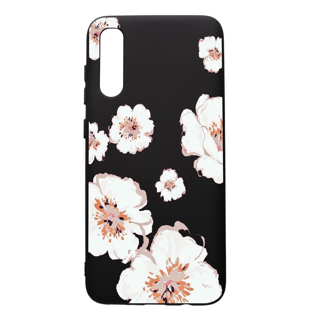Husa de protectie Samsung Galaxy A50, Tropical Flowers Pastel, silicon, cu interiorul din material textil, protectie camera, PB499
