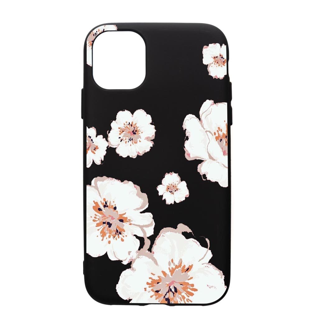 Husa de protectie Apple iPhone 12, Tropical Flowers Pastel, silicon, cu interiorul din material textil, protectie camera, PB499