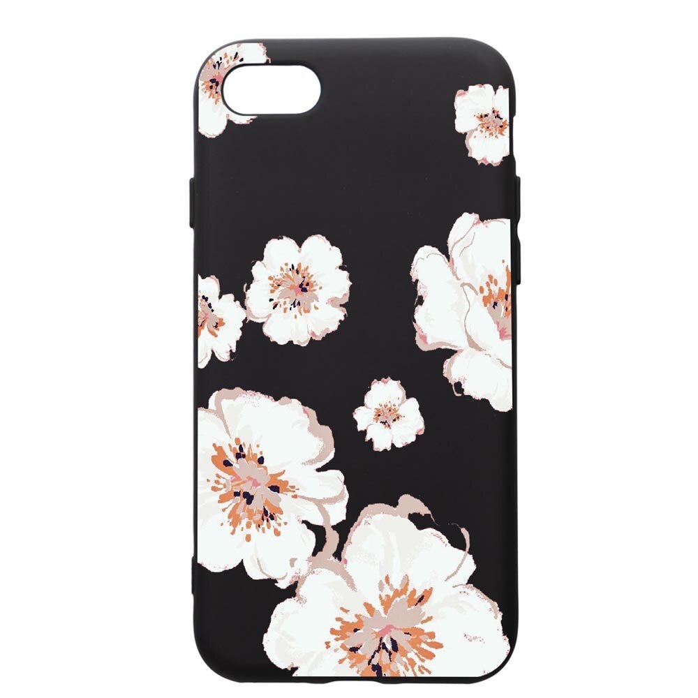 Husa de protectie Apple iPhone SE 2 / iPhone 8 / iPhone 7, Tropical Flowers Pastel, silicon, cu interiorul din material textil, protectie camera, PB499