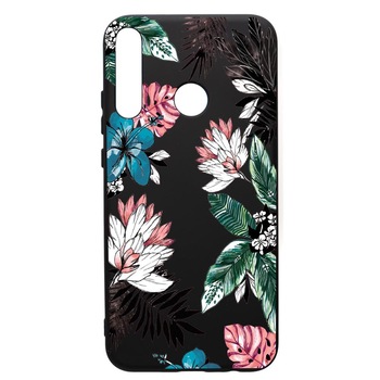 Husa de protectie Huawei P40 Lite E / Y7p, Tropical Flowers, silicon, cu interiorul din material textil, protectie camera, PB500 Husa de protectie Huawei P40 Lite E / Y7p, Tropical Flowers, silicon, cu interiorul din material textil, protectie camera, PB500