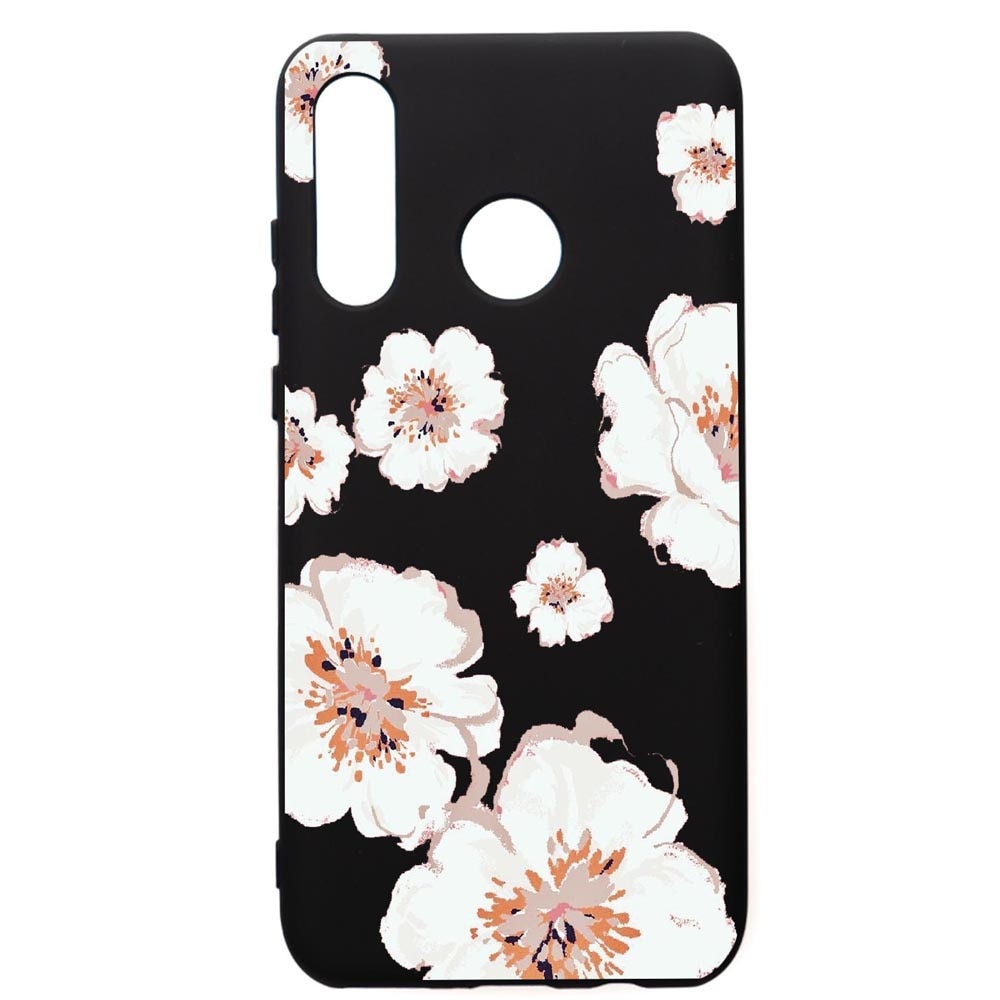 Husa de protectie Huawei P30 Lite, Tropical Flowers Pastel, silicon, cu interiorul din material textil, protectie camera, PB499