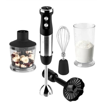 Blender de mana ETA Sapelo 5013, 800 W, 6 viteze + TURBO, accesoriu piure, lame si elemente din otel inoxidabil Blender de mana ETA Sapelo 5013, 800 W, 6 viteze + TURBO, accesoriu piure, lame si elemente din otel inoxidabil