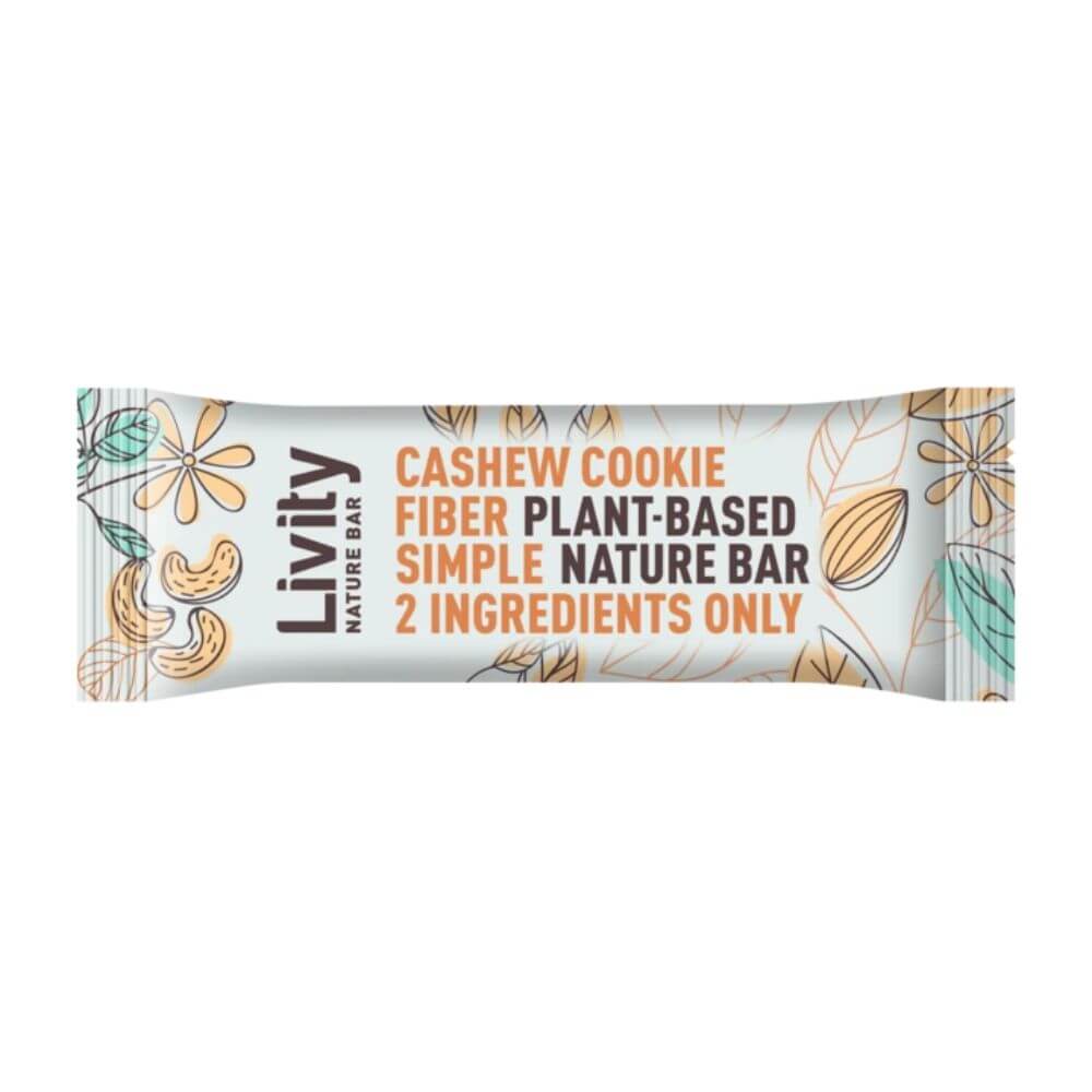 Baton cu Afine Livity Nature Cashew Cookie, 30 g
