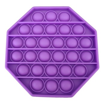 Jucarie antistres din silicon, Push Pop Bubble, Pop It, Neo Toy, forma hexagon, Mov, 12x12x1.5cm Jucarie antistres din silicon, Push Pop Bubble, Pop It, Neo Toy, forma hexagon, Mov, 12x12x1.5cm
