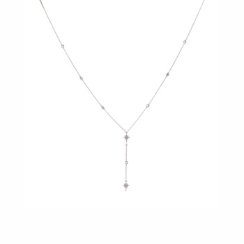 Colier cu diamante, Aur alb 18K, Diamante 0.35 ct, 3 grame Colier cu diamante, Aur alb 18K, Diamante 0.35 ct, 3 grame