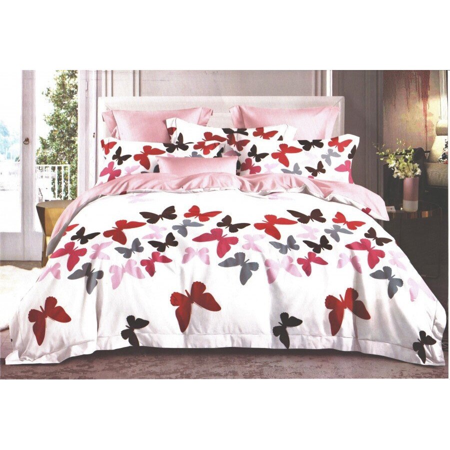 Set Lenjerie de pat dublu finet 6 piese cu Pilota 200 x 220 cm si 2 perne, Ralex Pucioasa, PFN611