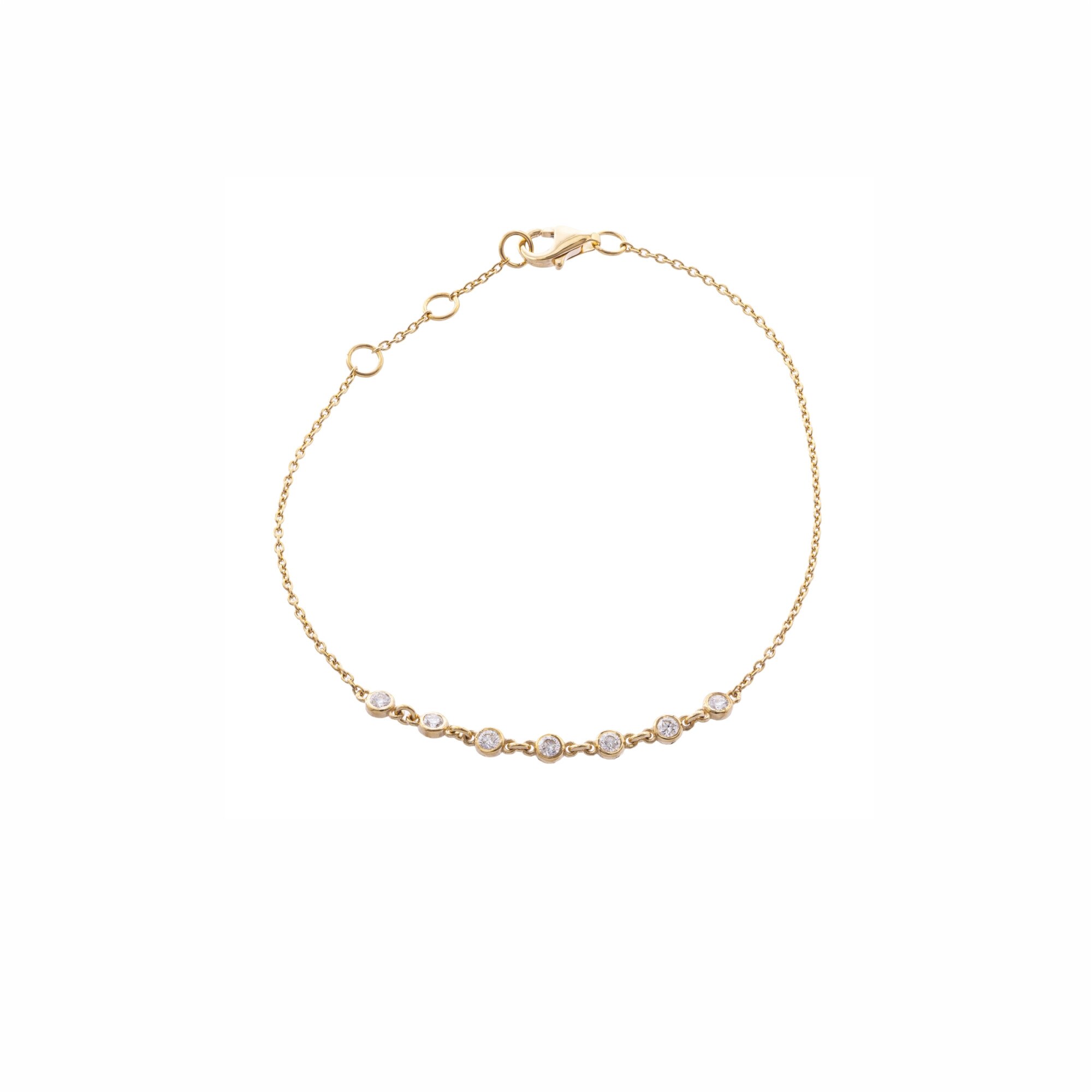 Bratara Golden Rain din aur galben 18K, Diamante 0.22 ct, 1.58 g