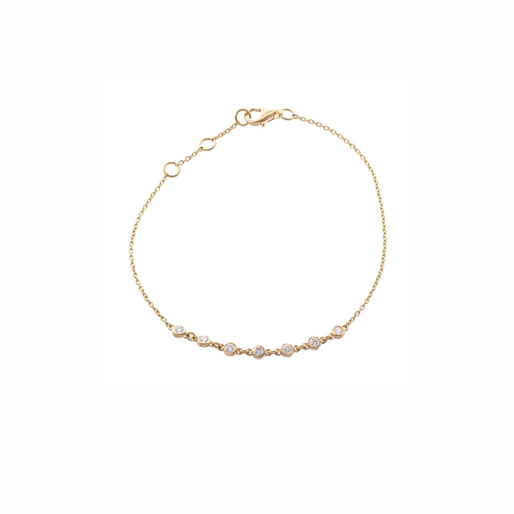 Bratara Golden Rain din aur galben 18K, Diamante 0.22 ct, 1.58 g