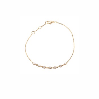 Bratara Golden Rain din aur galben 18K, Diamante 0.22 ct, 1.58 g Bratara Golden Rain din aur galben 18K, Diamante 0.22 ct, 1.58 g