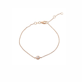 Bratara delicata cu diamant, Aur galben 18K, Diamant 0.11, 1.54 g Bratara delicata cu diamant, Aur galben 18K, Diamant 0.11, 1.54 g