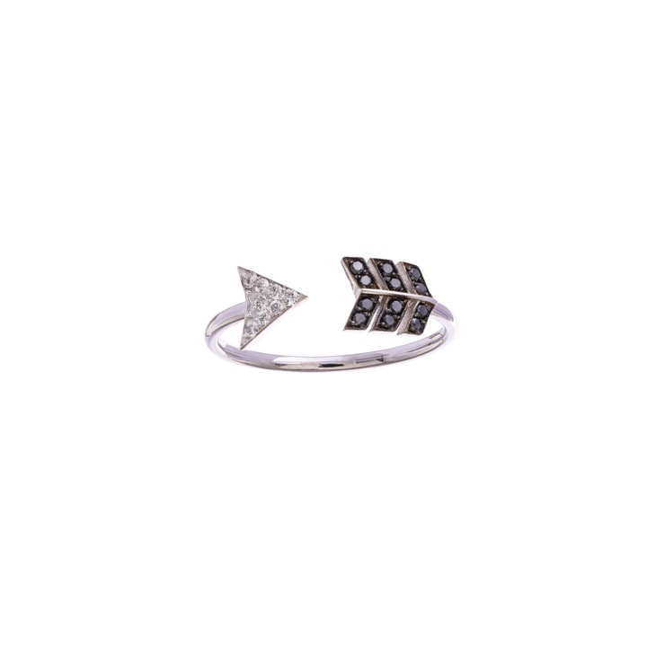 Inel Arrow din aur alb 18K, Diamante 0.55, 1.41 grame