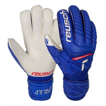 Manusi Portar Reusch Attrakt Grip Finger Support, Albastru/Alb, Marime 8.5 Manusi Portar Reusch Attrakt Grip Finger Support, Albastru/Alb, Marime 8.5