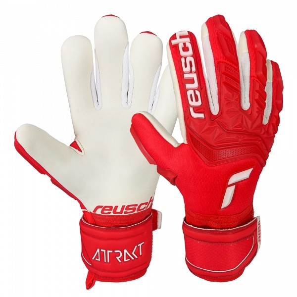 Manusi Portar Reusch Attrakt Freegel Silver Junior, Rosu/Alb, Marime 7.5