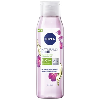 Gel de dus Naturally Good cu trandafir & ulei bio de argan, 300 ml Gel de dus Naturally Good cu trandafir & ulei bio de argan, 300 ml