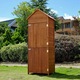 Шкаф за съхранение за градина Outsunny, С 2 врати, 79 x 49 x 190 см, Дърво