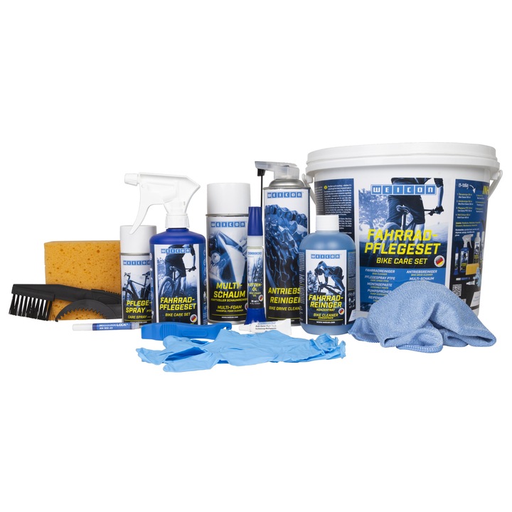 Weicon, Set intretinere biciclete 13 produse pentru curatare, lustruire si protectie
