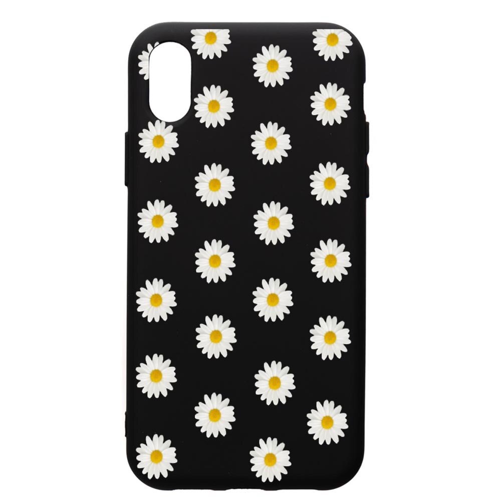 Husa de protectie Samsung Galaxy A01, Happy Flowers, silicon, cu interiorul din material textil, protectie camera, PB513