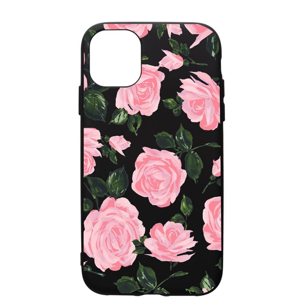 Husa de protectie Apple iPhone 11 Pro, Rose, Pastel colors, silicon, cu interiorul din material textil, protectie camera, PB514