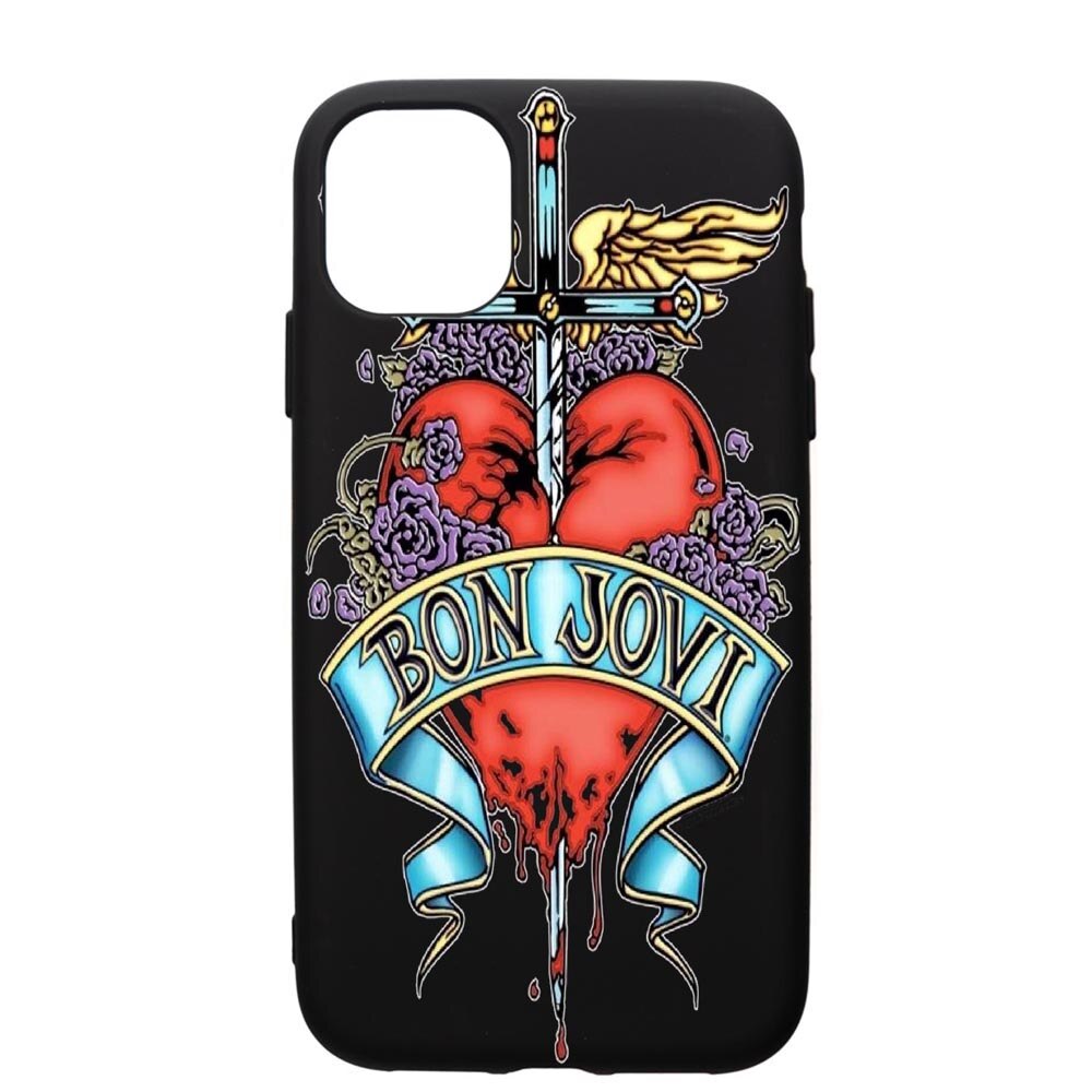 Husa de protectie Apple iPhone 12 Pro Max, Bon Jovi, silicon, cu interiorul din material textil, protectie camera, PB533