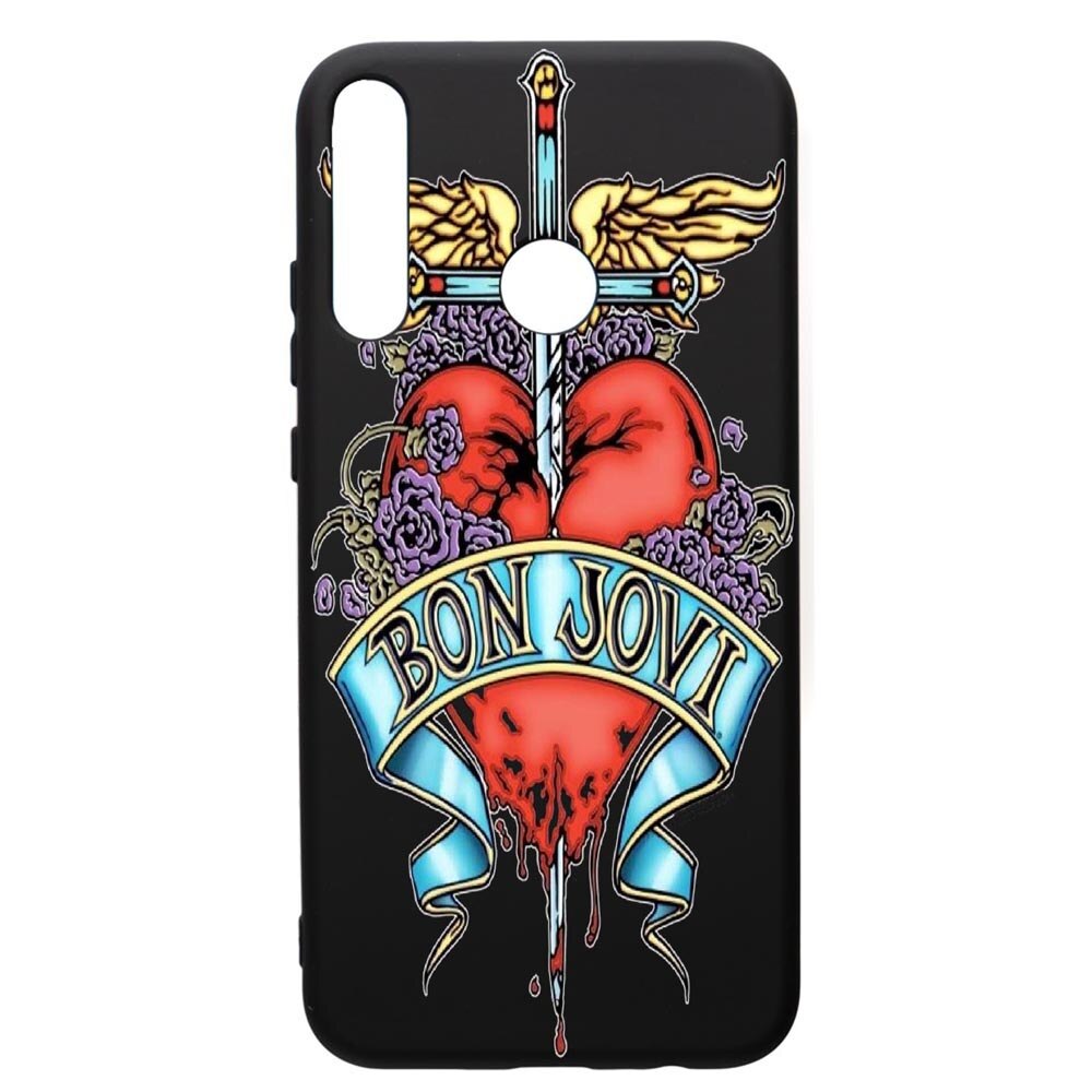 Husa de protectie Huawei P40 Lite E / Y7p, Bon Jovi, silicon, cu interiorul din material textil, protectie camera, PB533