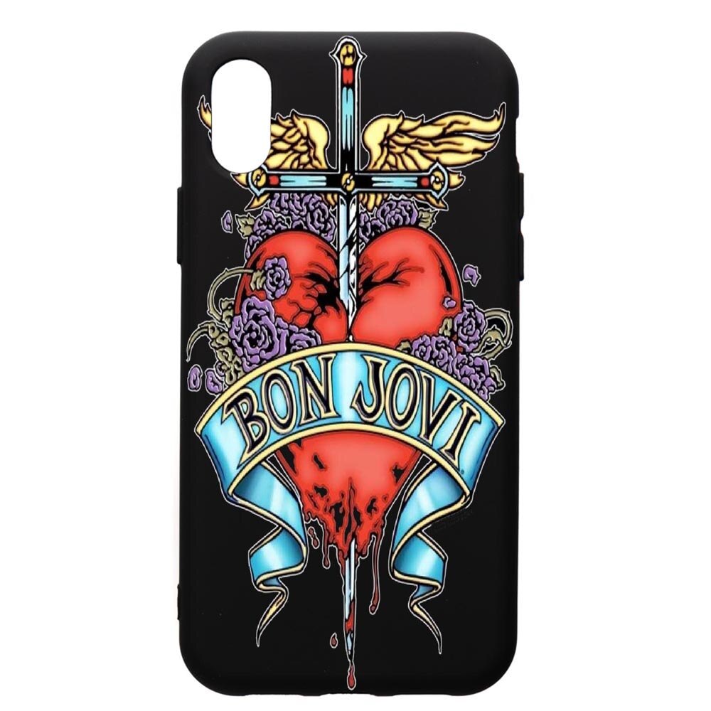 Husa de protectie Apple iPhone XS Max, Bon Jovi, silicon, cu interiorul din material textil, protectie camera, PB533