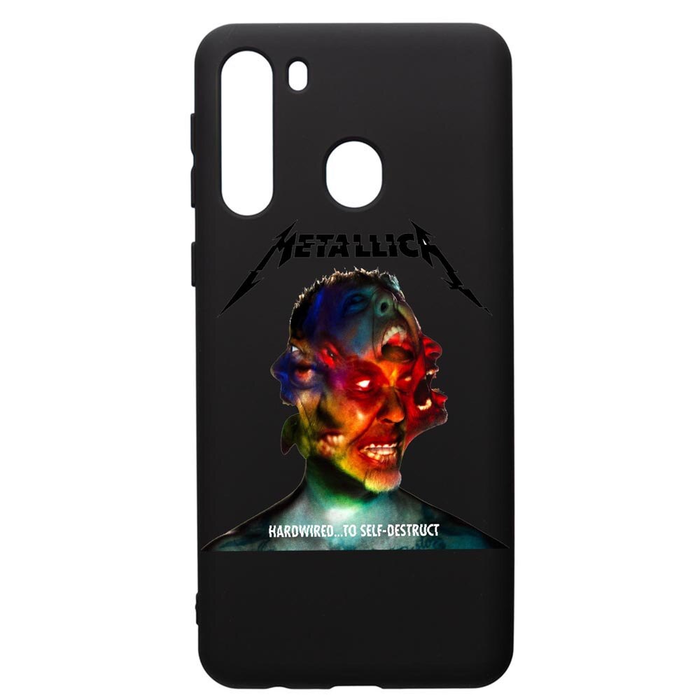 Husa de protectie Samsung Galaxy A21S, Metallica, silicon, cu interiorul din material textil, protectie camera, PB545