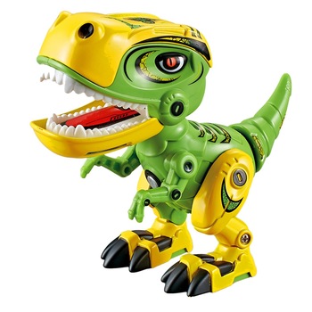 Mini dinozaur, Zola, verde-galben, cu suntete, 6.5x13x13 cm Mini dinozaur, Zola, verde-galben, cu suntete, 6.5x13x13 cm