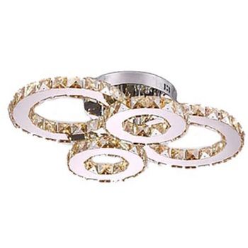 Lustra LED Circle Design trandafi led K9 Cristal 4 Segmente cu Telecomanda L803/4 Lustra LED Circle Design trandafi led K9 Cristal 4 Segmente cu Telecomanda L803/4