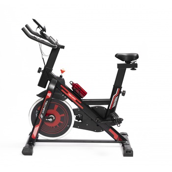 Bicicleta spinning TECHFIT SBK1500, Sistem Volanta 13 Kg, Greutate utilizator 120 Kg, Bluetooth, Suport telefon, Sistem de pedalare fata/spate Bicicleta spinning TECHFIT SBK1500, Sistem Volanta 13 Kg, Greutate utilizator 120 Kg, Bluetooth, Suport telefon, Sistem de pedalare fata/spate