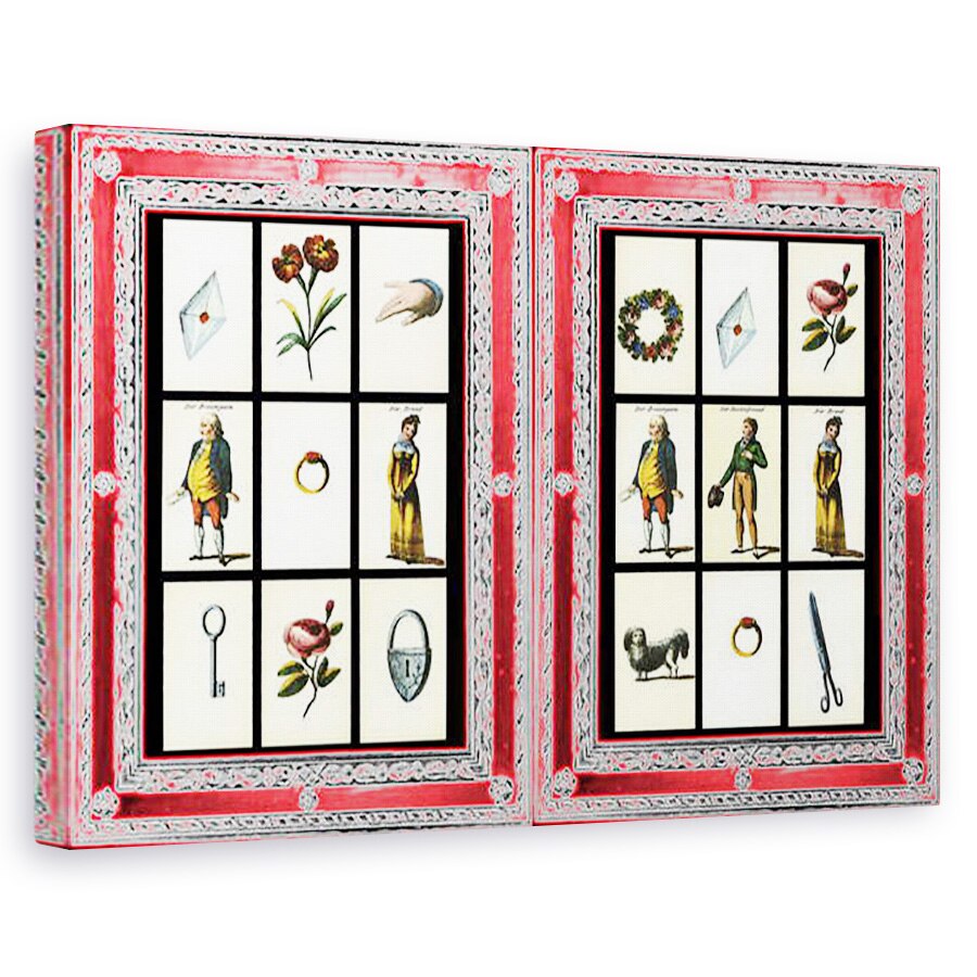 Tablou canvas - Giulio Cerocchi - la sposa, lo sposo... ovvero la sposa, lo sposo e il tipo giusto, 2010, collagraph, 60 x 90 cm